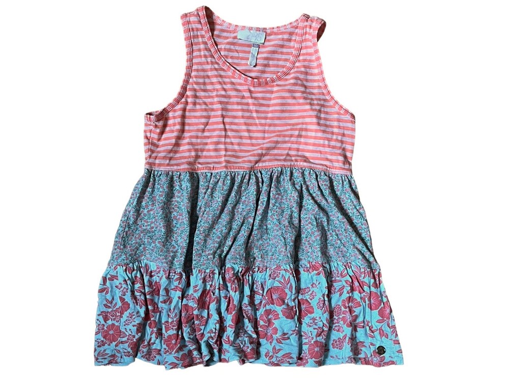Matilda Jane 435 Size 10 Hello Lovely on the Road Tiered Floral Cotton Tank Top